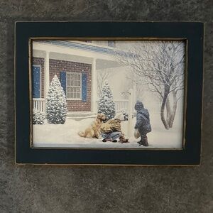 ROBERT DUNCAN Winter Scene Framed Art 5x7 EUC